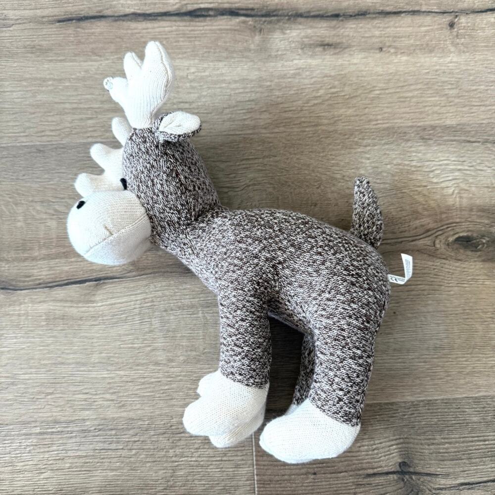 THINK OF IT! Sock Moose Plush 2003 11" Stuffed Animal EUC Vintage Cottagecore - Picture 3 of 6